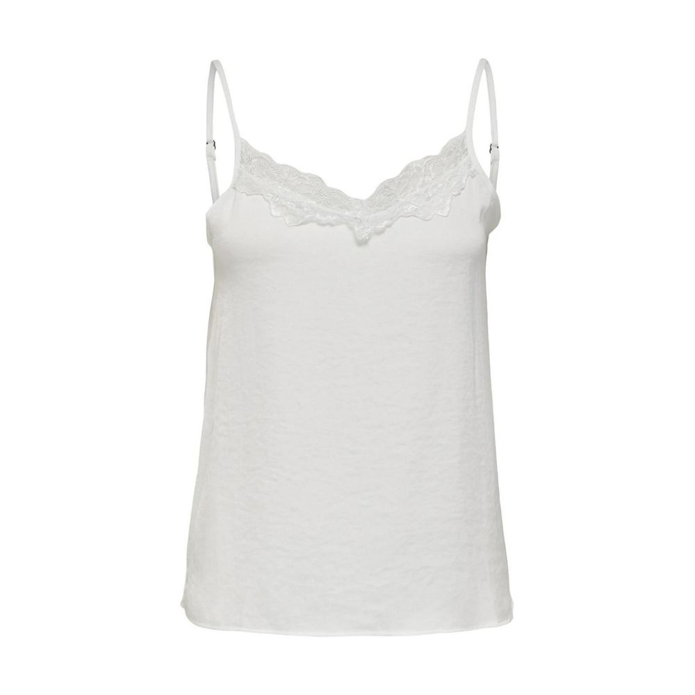 Jacqueline De Yong White Polyester Tank Top $104.00 Jacqueline De Yong Luzworld
