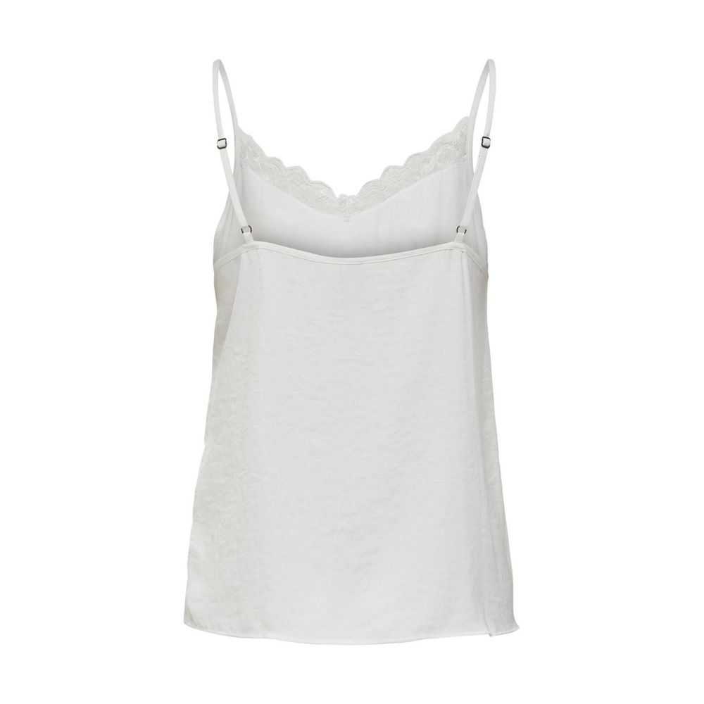 Jacqueline De Yong White Polyester Tank Top $104.00 Jacqueline De Yong Luzworld