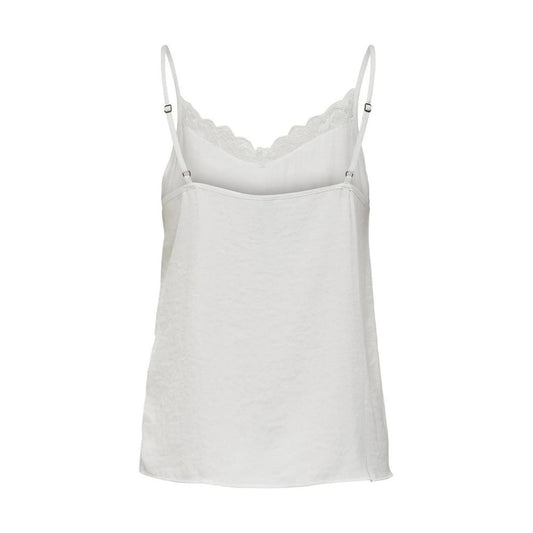 Jacqueline De Yong White Polyester Tank Top $104.00 Jacqueline De Yong Luzworld