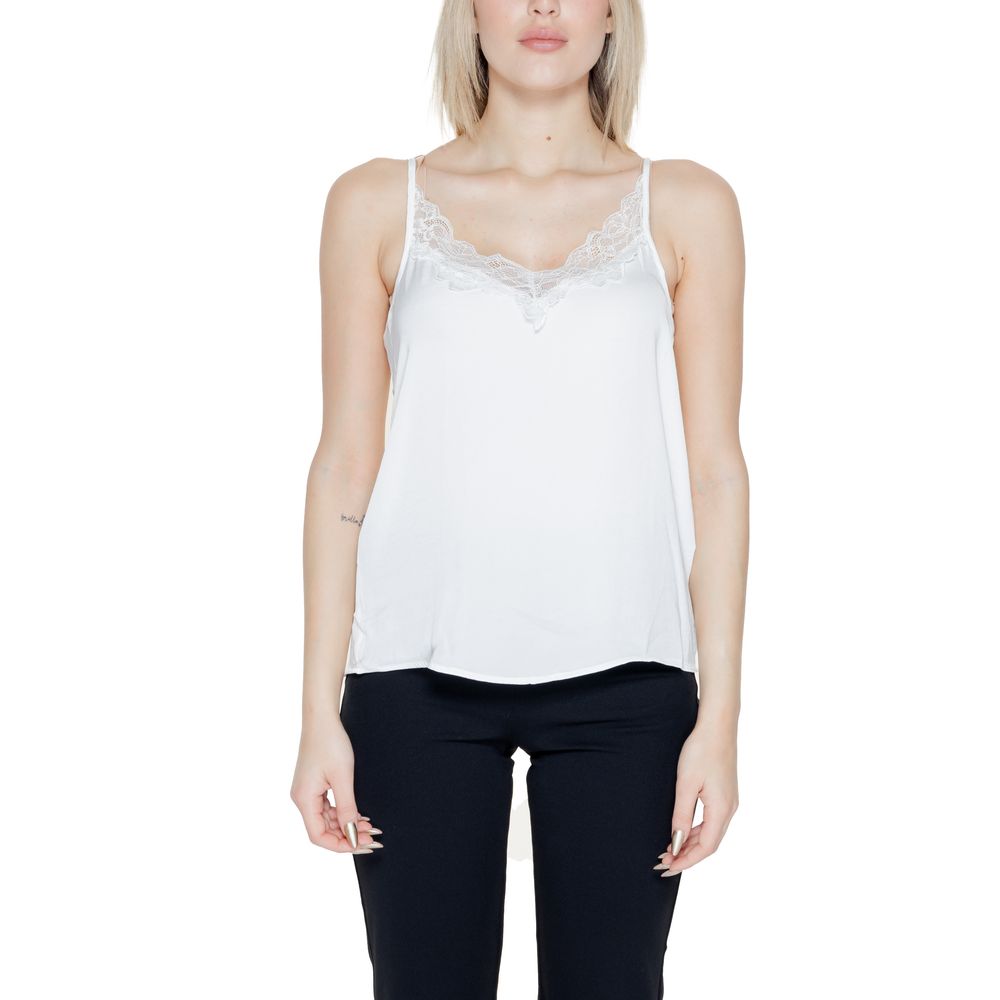 Jacqueline De Yong White Polyester Tank Top $104.00 Jacqueline De Yong Luzworld