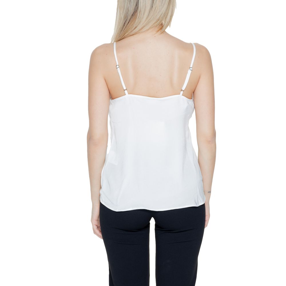 Jacqueline De Yong White Polyester Tank Top $104.00 Jacqueline De Yong Luzworld