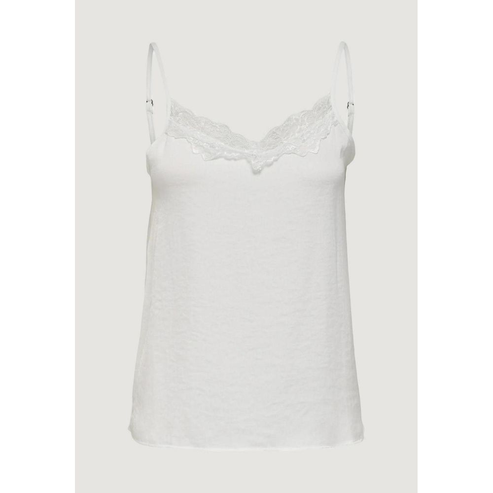 Jacqueline De Yong White Polyester Tank Top $104.00 Jacqueline De Yong Luzworld