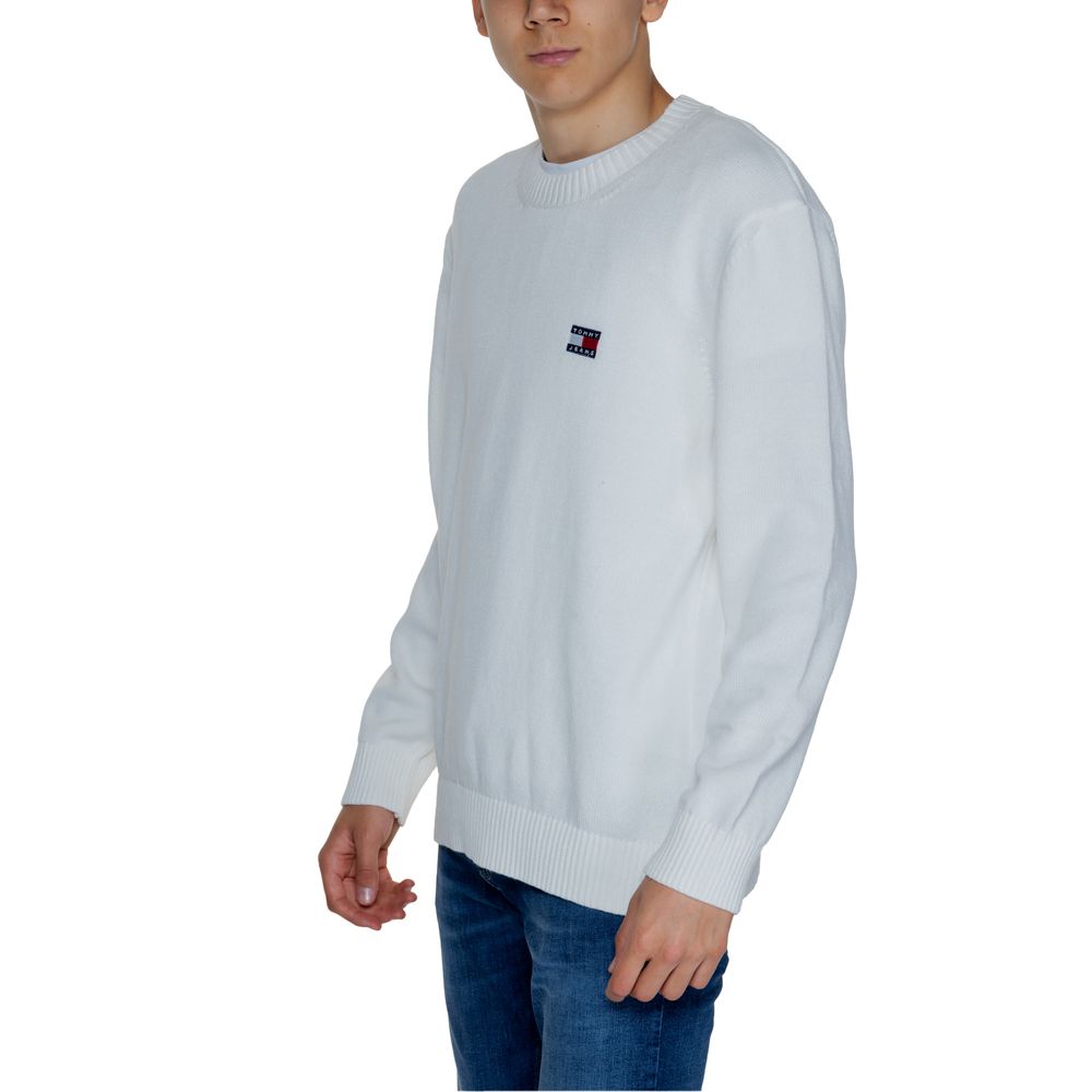 Tommy Hilfiger Jeans White Cotton Sweater $207.00 Tommy Hilfiger Jeans Luzworld