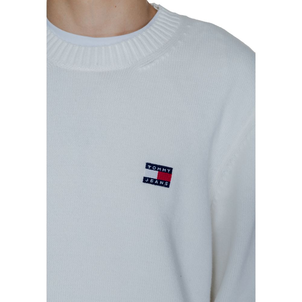 Tommy Hilfiger Jeans White Cotton Sweater $207.00 Tommy Hilfiger Jeans Luzworld