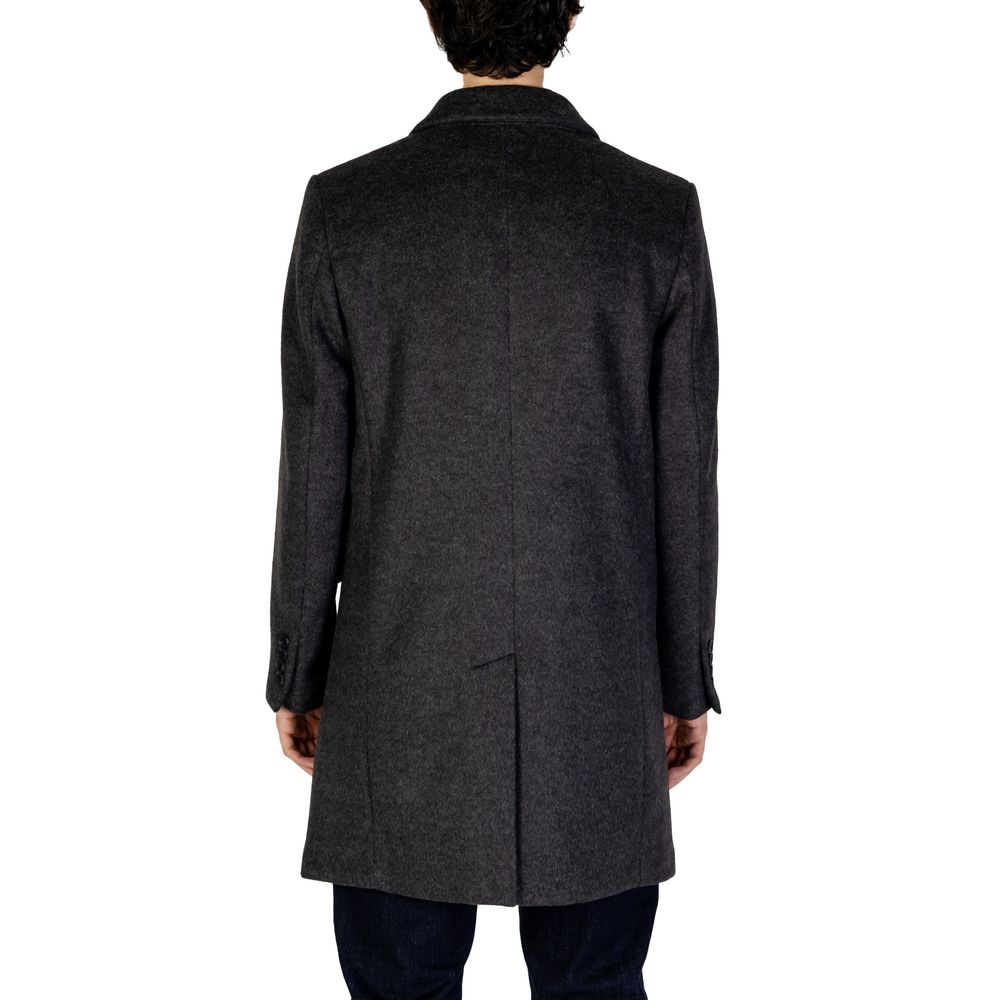 Antony Morato Gray Polyester Coat $598.00 Antony Morato Luzworld