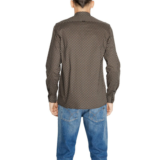 Antony Morato Brown Cotton Shirt $164.00 Antony Morato Luzworld