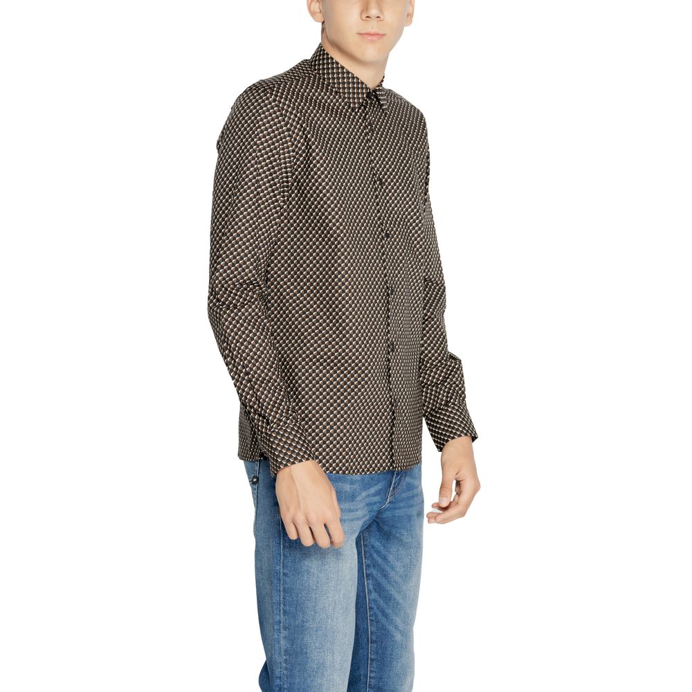 Antony Morato Brown Cotton Shirt $164.00 Antony Morato Luzworld