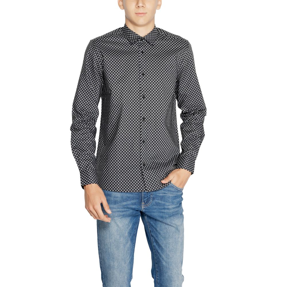 Antony Morato Gray Cotton Shirt $164.00 Antony Morato Luzworld