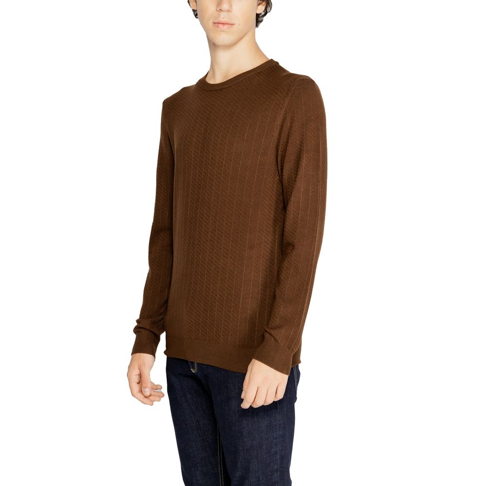 Antony Morato Brown Viscose Sweater $177.00 Antony Morato Luzworld