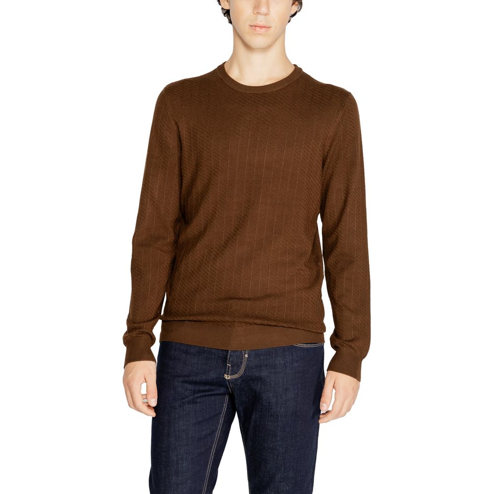Antony Morato Brown Viscose Sweater $177.00 Antony Morato Luzworld