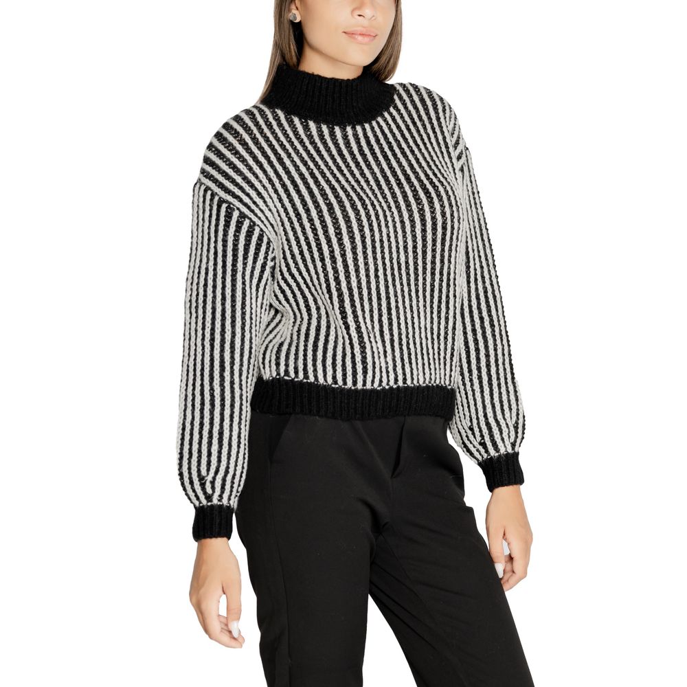 Jacqueline De Yong Black Polyester Sweater $124.00 Jacqueline De Yong Luzworld
