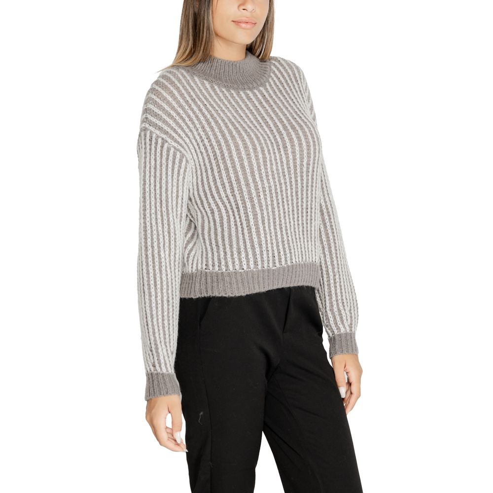 Jacqueline De Yong Gray Polyester Sweater $124.00 Jacqueline De Yong Luzworld