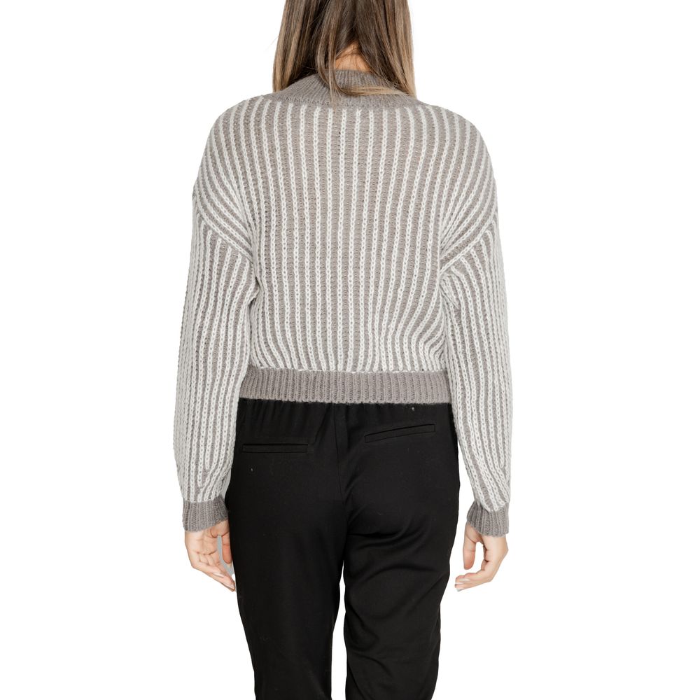 Jacqueline De Yong Gray Polyester Sweater $124.00 Jacqueline De Yong Luzworld