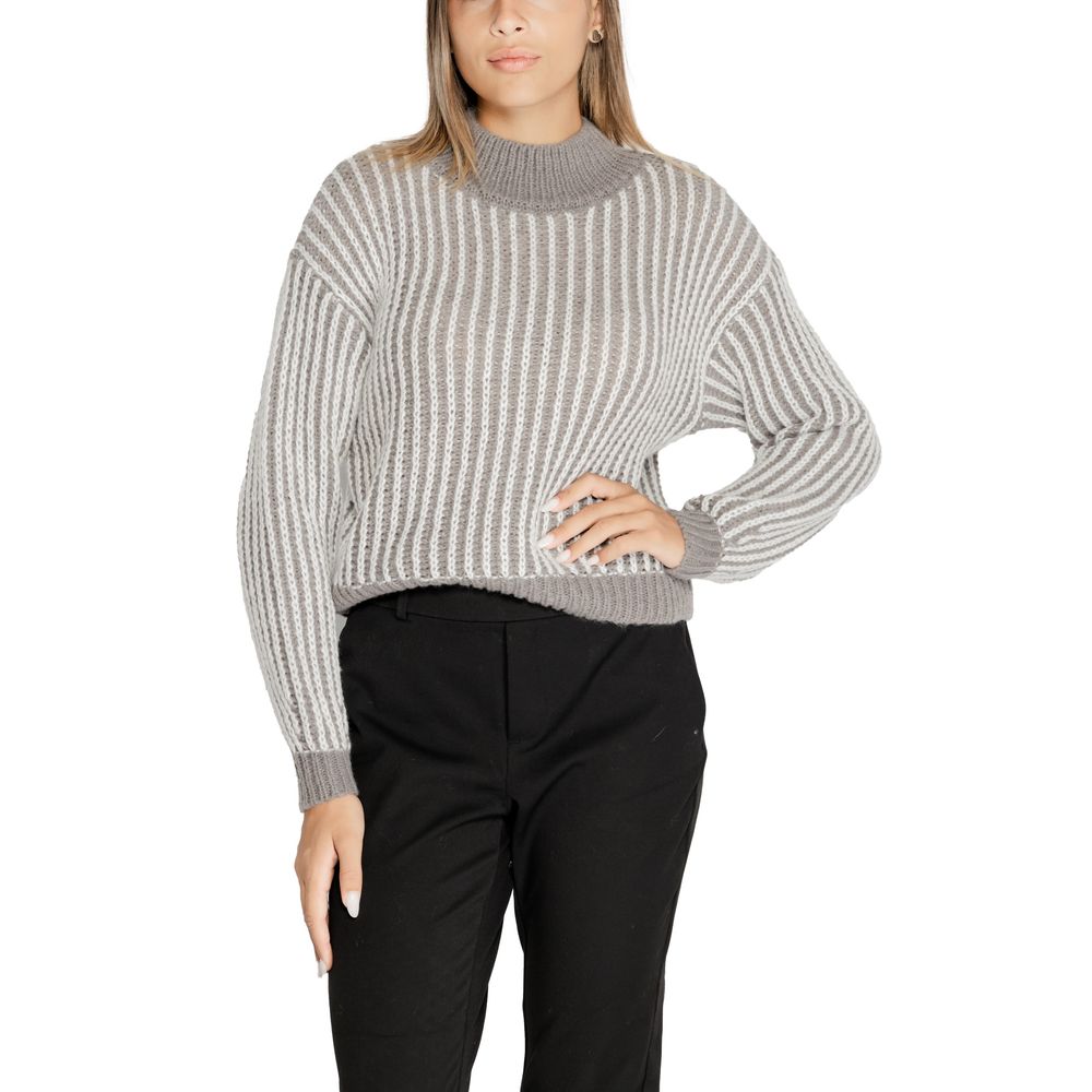Jacqueline De Yong Gray Polyester Sweater $124.00 Jacqueline De Yong Luzworld