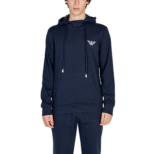 Emporio Armani Underwear Blue Cotton Hoody $224.00 Emporio Armani Underwear Luzworld