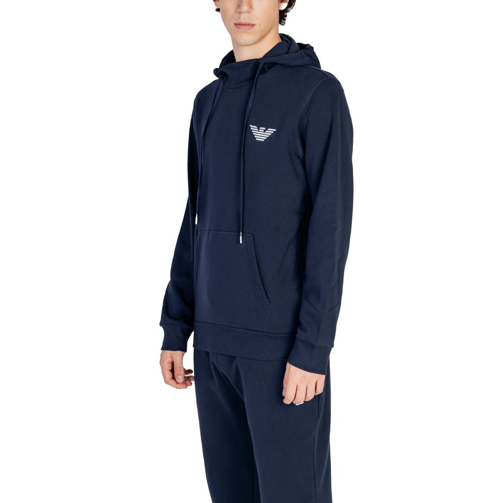 Emporio Armani Underwear Blue Cotton Hoody $224.00 Emporio Armani Underwear Luzworld