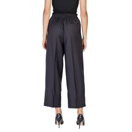 ICHI Black Polyester Pant $166.00 ICHI Luzworld