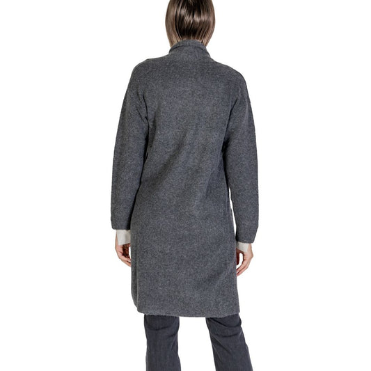 Morgan De Toi Gray Polyester Cardigan $161.00 Morgan De Toi Luzworld