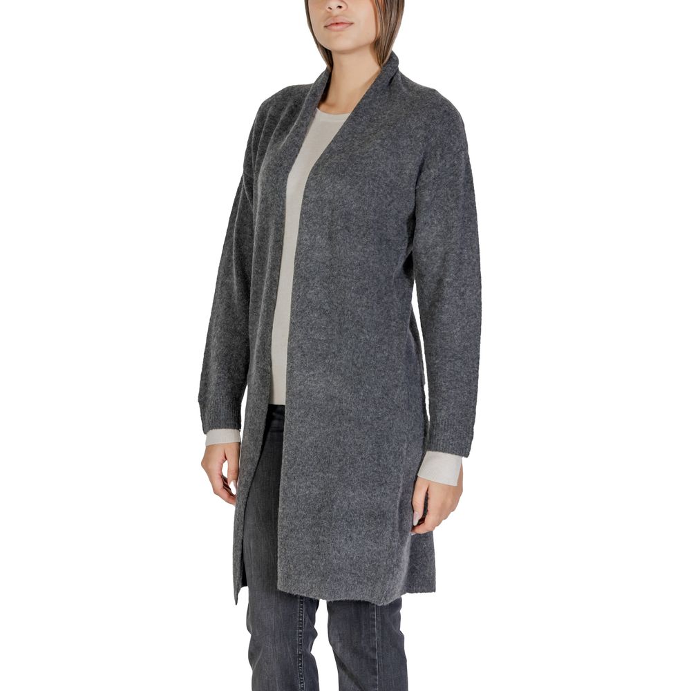 Morgan De Toi Gray Polyester Cardigan $161.00 Morgan De Toi Luzworld