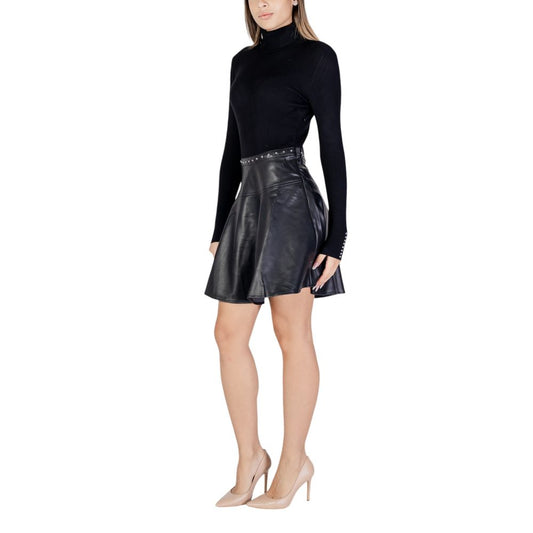 Morgan De Toi Black Viscose Midi $189.00 Morgan De Toi Luzworld