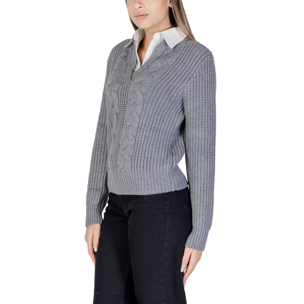 Morgan De Toi Gray Viscose Sweater $172.00 Morgan De Toi Luzworld