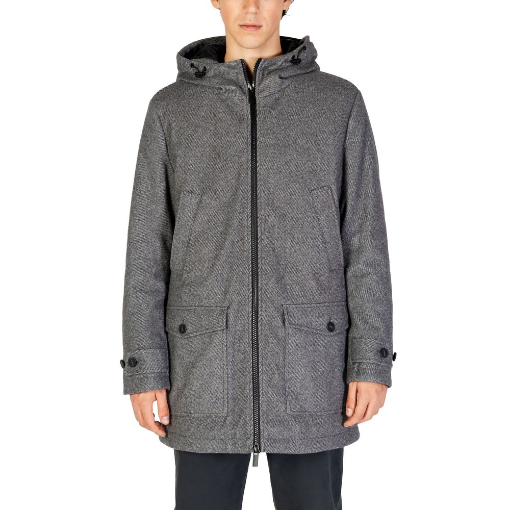 Hamaki-Ho Gray Polyester Coat $257.00 Hamaki-Ho Luzworld