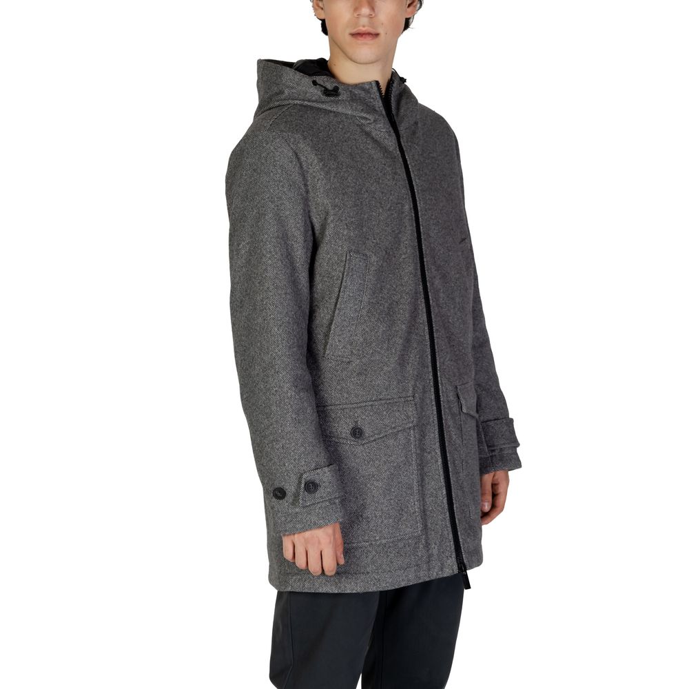 Hamaki-Ho Gray Polyester Coat $257.00 Hamaki-Ho Luzworld