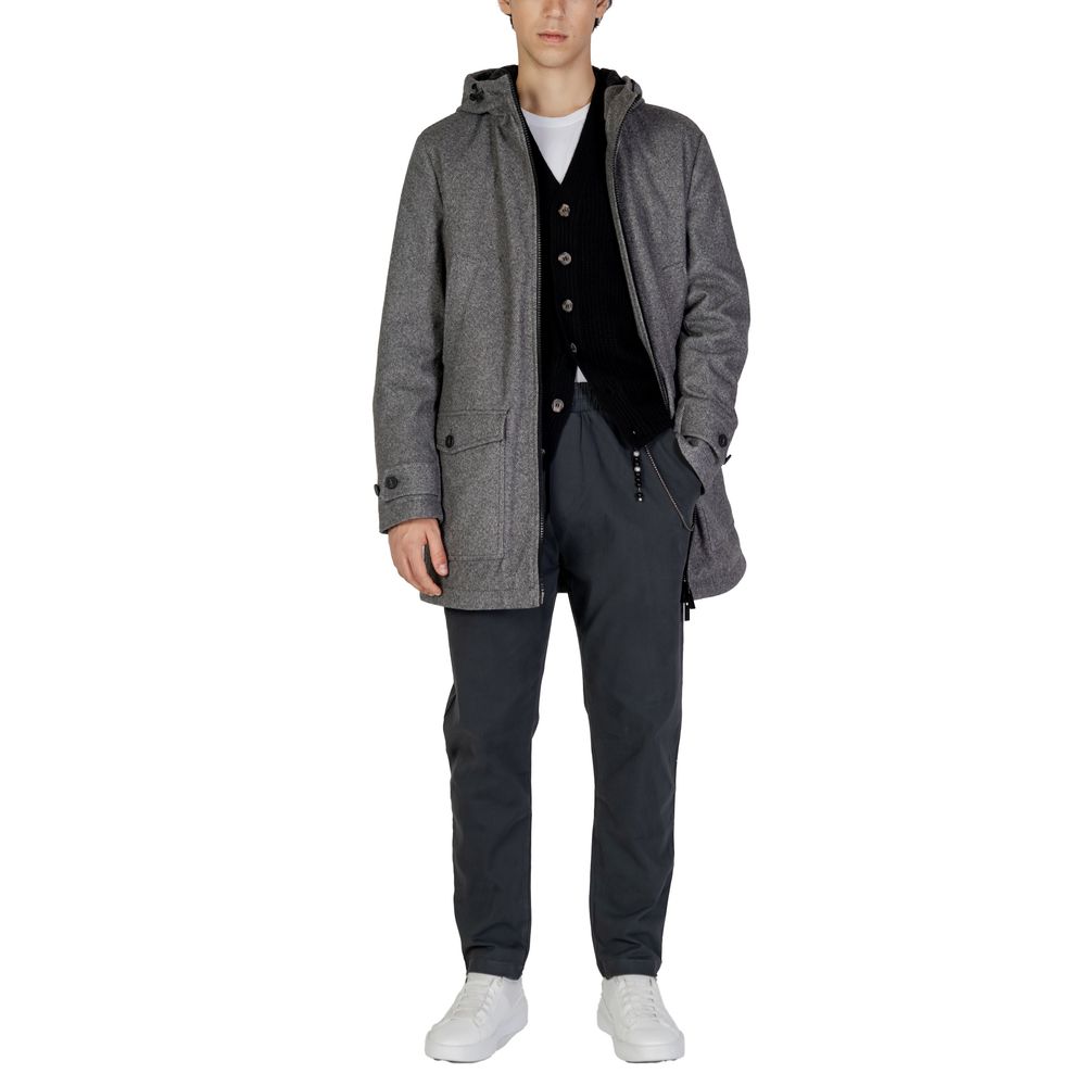 Hamaki-Ho Gray Polyester Coat $257.00 Hamaki-Ho Luzworld
