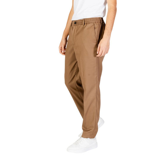 Hamaki-Ho Beige Polyester Pant $163.00 Hamaki-Ho Luzworld