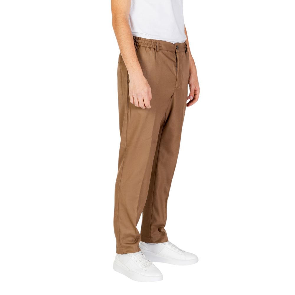 Hamaki-Ho Beige Polyester Pant $163.00 Hamaki-Ho Luzworld