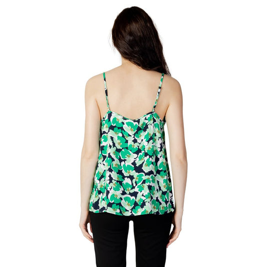 Jacqueline De Yong Green Cotton Tank Top $98.00 Jacqueline De Yong Luzworld