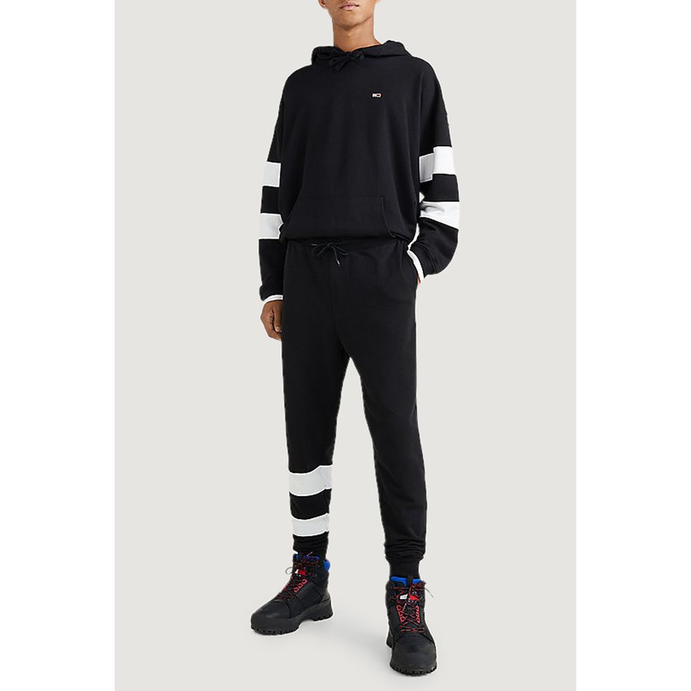 Tommy Hilfiger Jeans Black Cotton Joggers Workout Pant $200.00 Tommy Hilfiger Jeans Luzworld