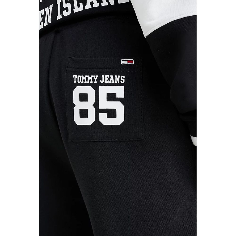 Tommy Hilfiger Jeans Black Cotton Joggers Workout Pant $200.00 Tommy Hilfiger Jeans Luzworld