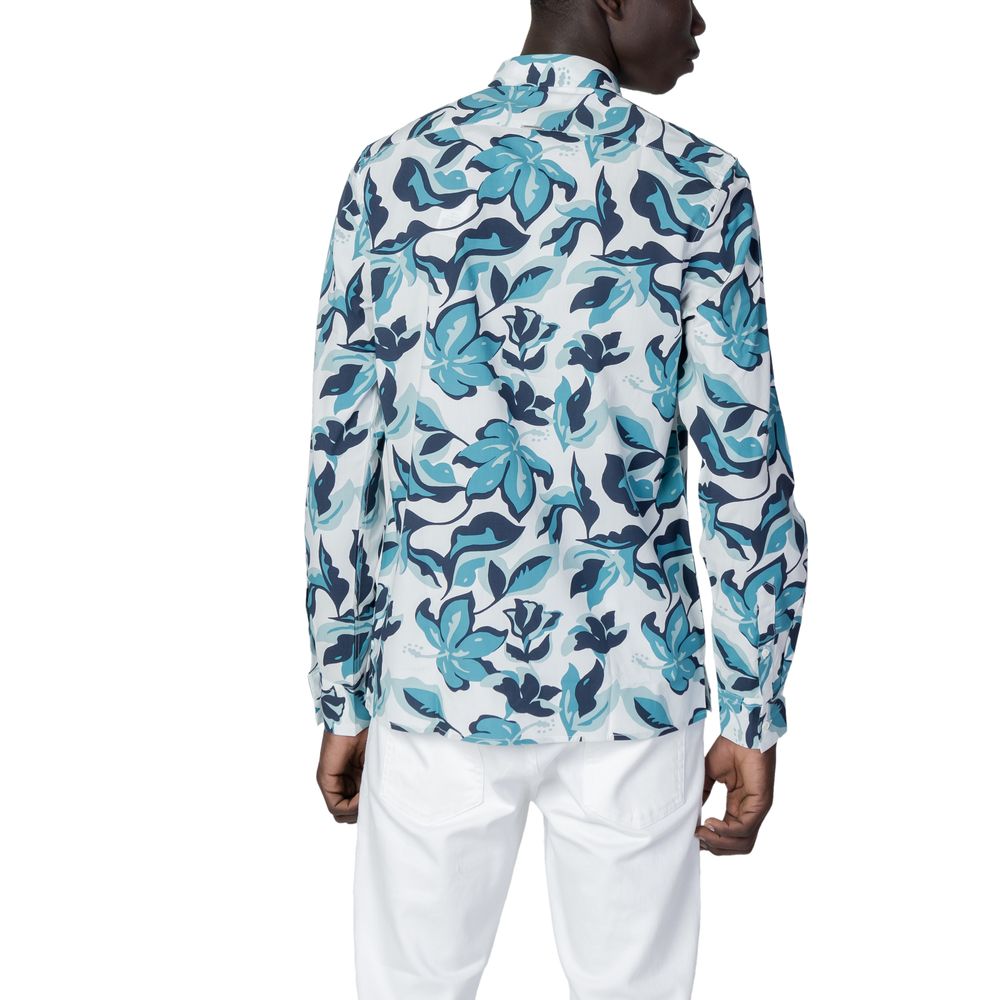 Antony Morato Blue Viscose Shirt $166.00 Antony Morato Luzworld