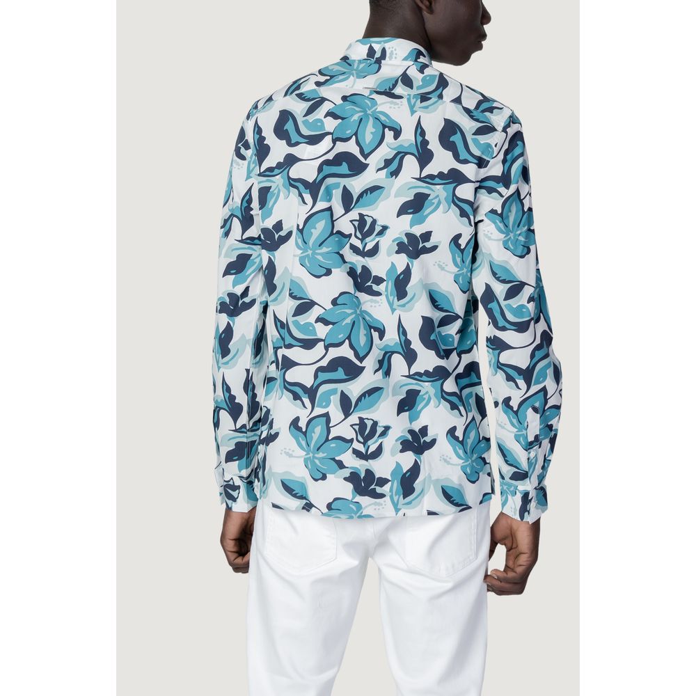 Antony Morato Blue Viscose Shirt $166.00 Antony Morato Luzworld