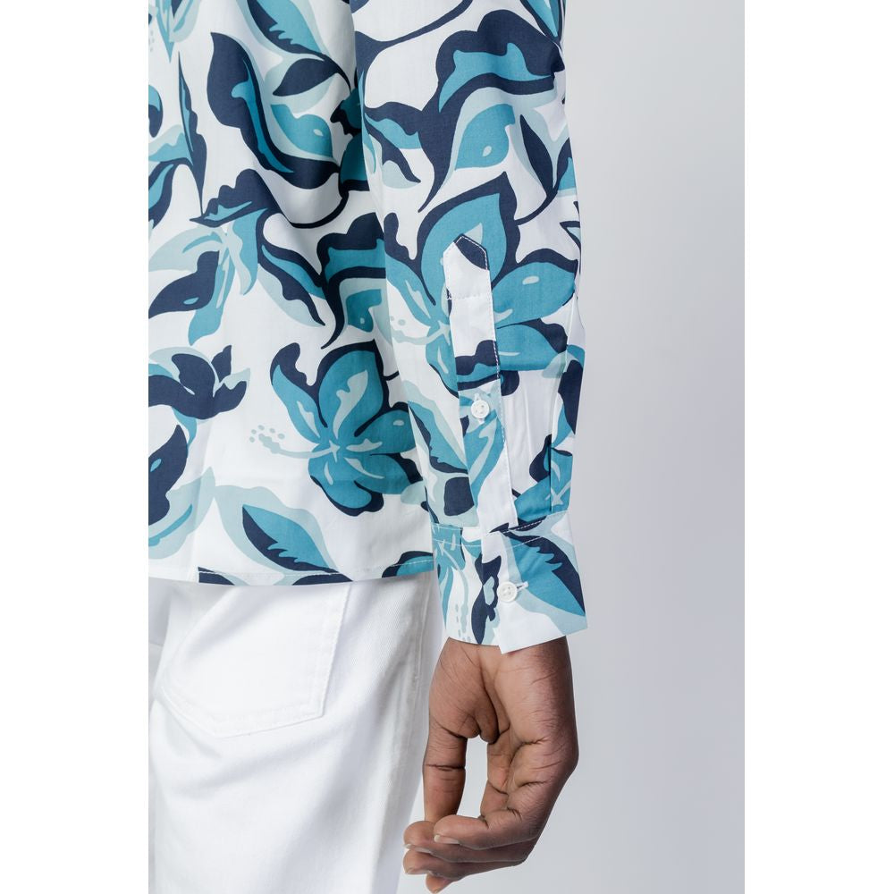 Antony Morato Blue Viscose Shirt $166.00 Antony Morato Luzworld