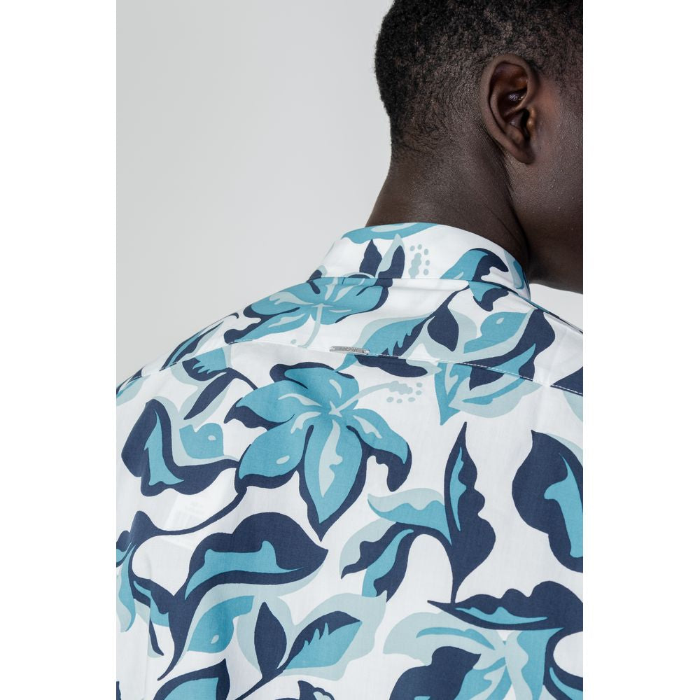 Antony Morato Blue Viscose Shirt $166.00 Antony Morato Luzworld