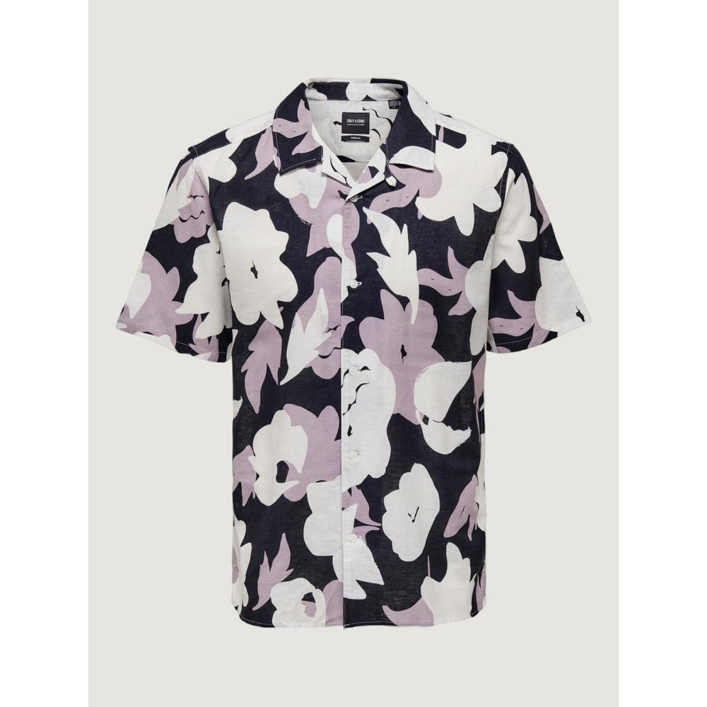 Only & Sons Purple Linen Shortsleeve $122.00 Only & Sons Luzworld