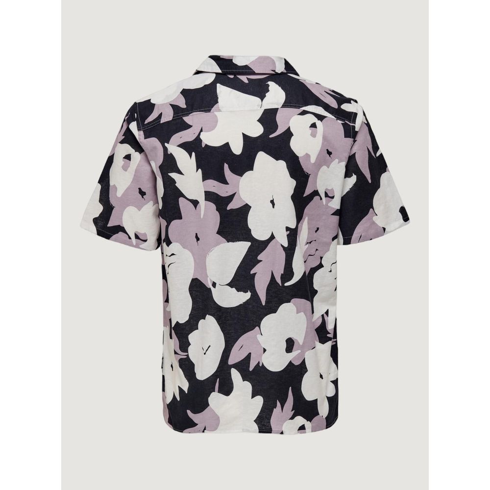 Only & Sons Purple Linen Shortsleeve $122.00 Only & Sons Luzworld