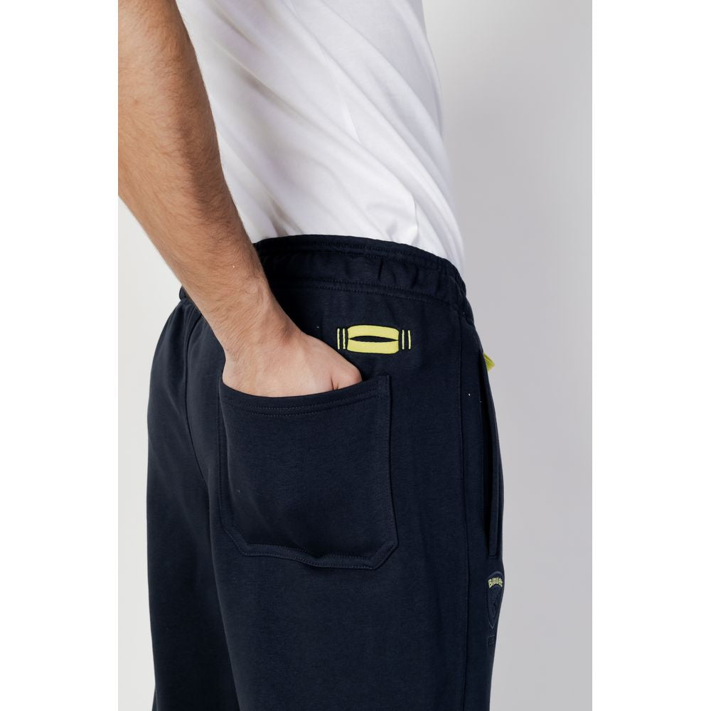 Blauer Blue Cotton Joggers Workout Pant $241.00 Blauer Luzworld