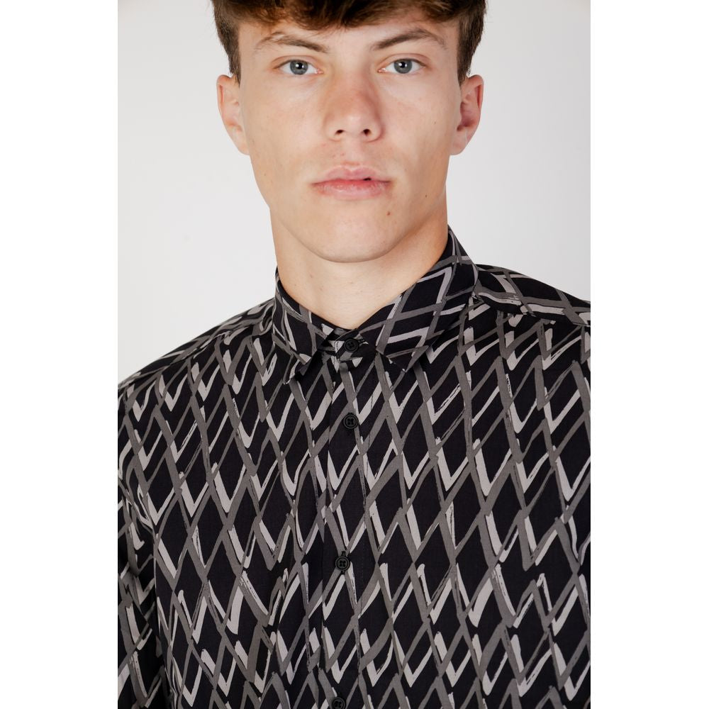 Antony Morato Black Cotton Shirt $166.00 Antony Morato Luzworld