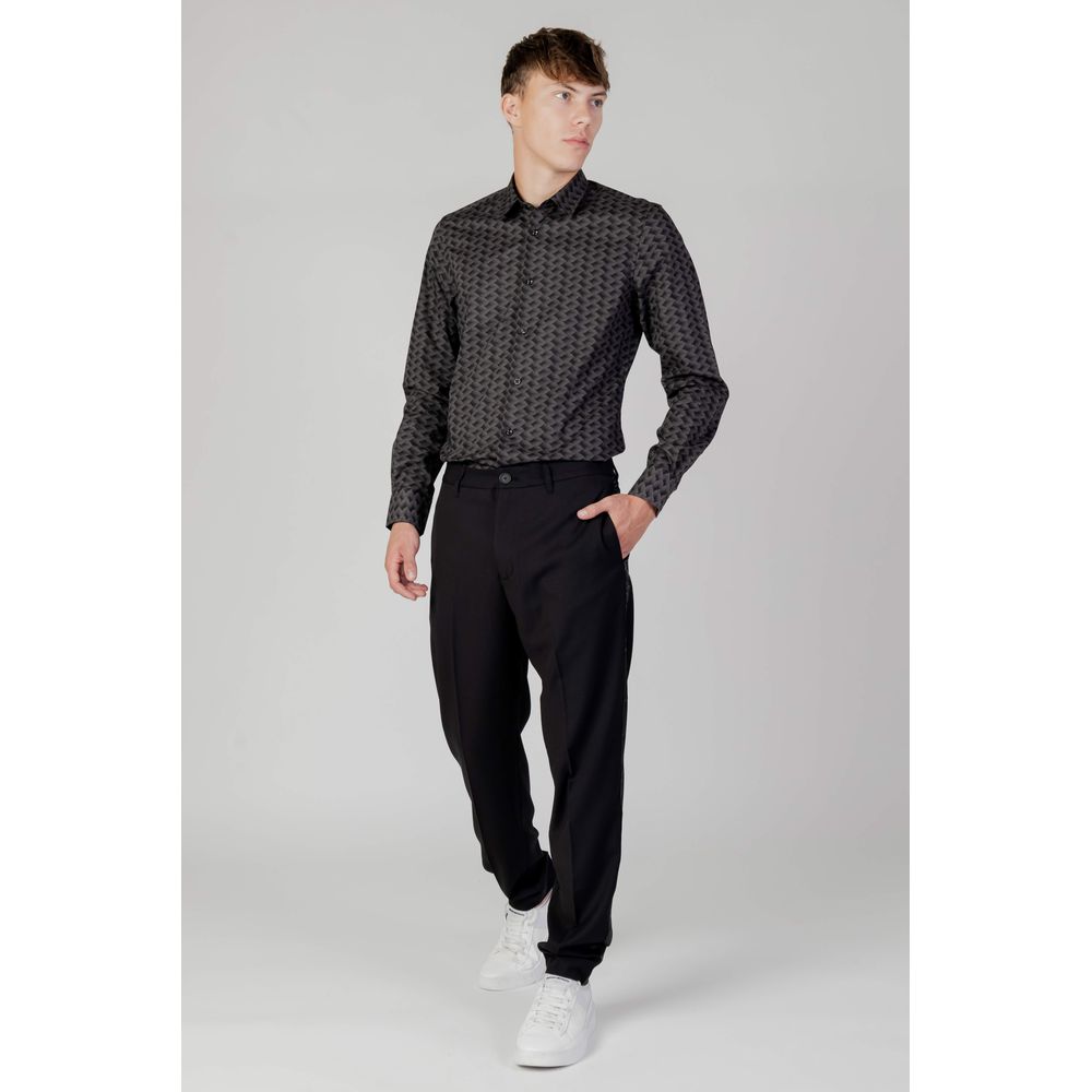 Antony Morato Gray Cotton Shirt $166.00 Antony Morato Luzworld