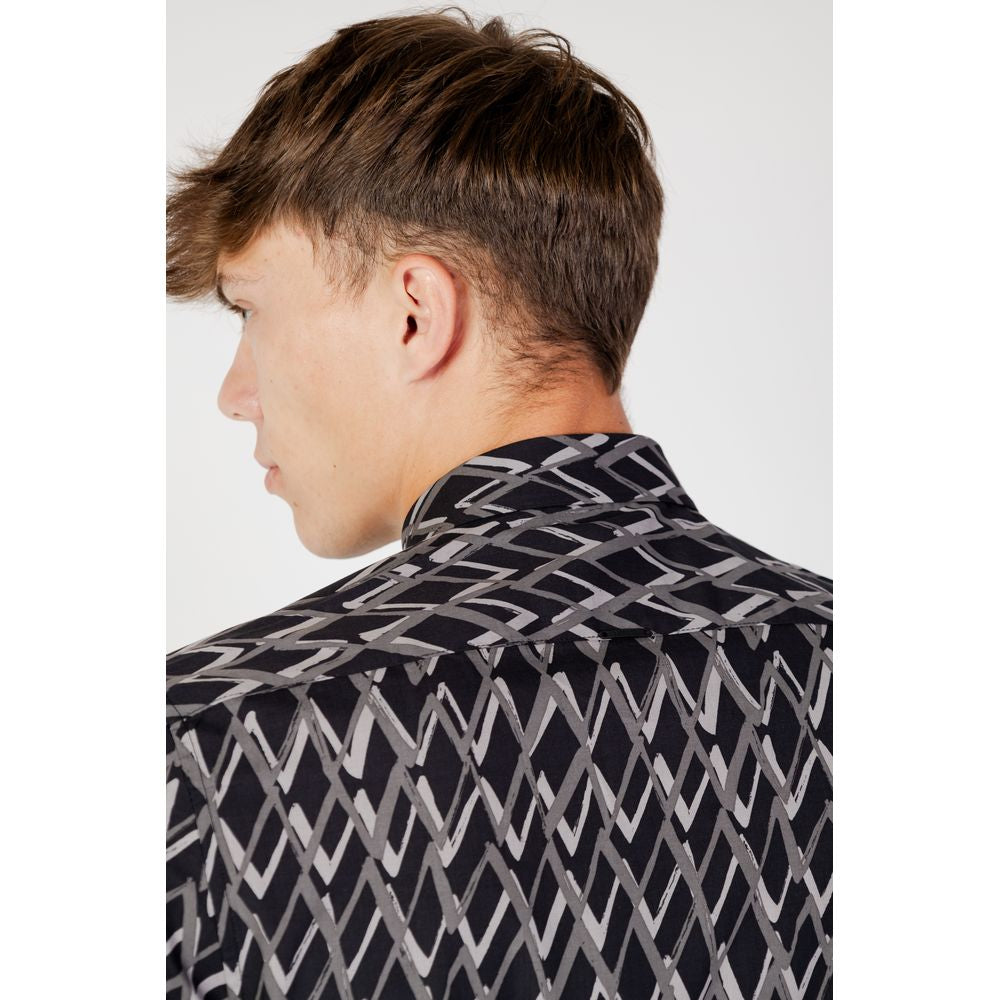 Antony Morato Black Cotton Shirt $166.00 Antony Morato Luzworld
