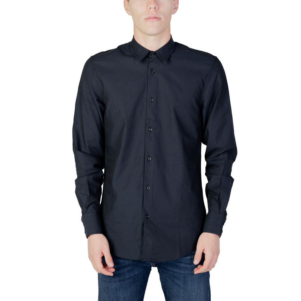 Antony Morato Blue Cotton Shirt $182.00 Antony Morato Luzworld