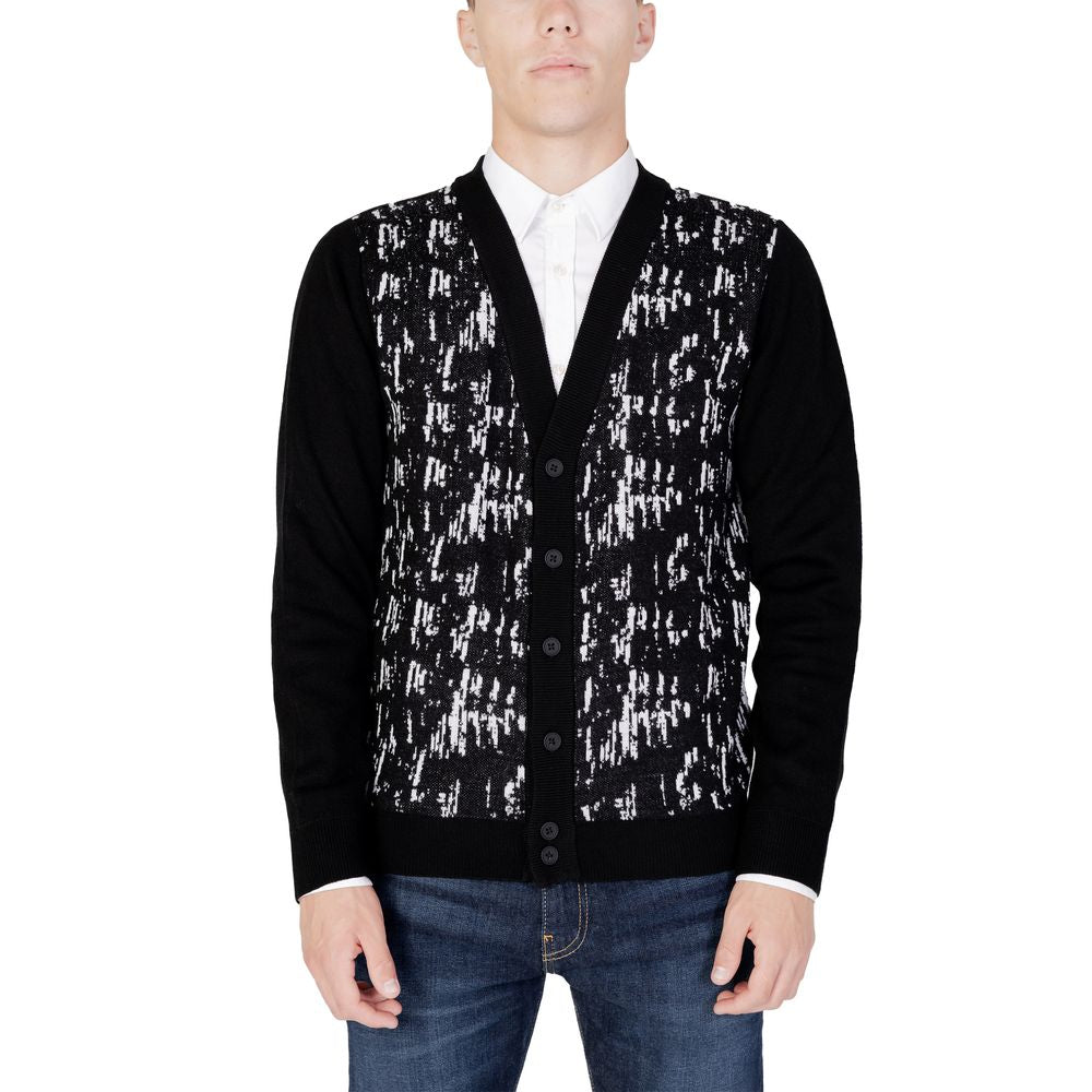 Antony Morato Black Wool Cardigan $207.00 Antony Morato Luzworld