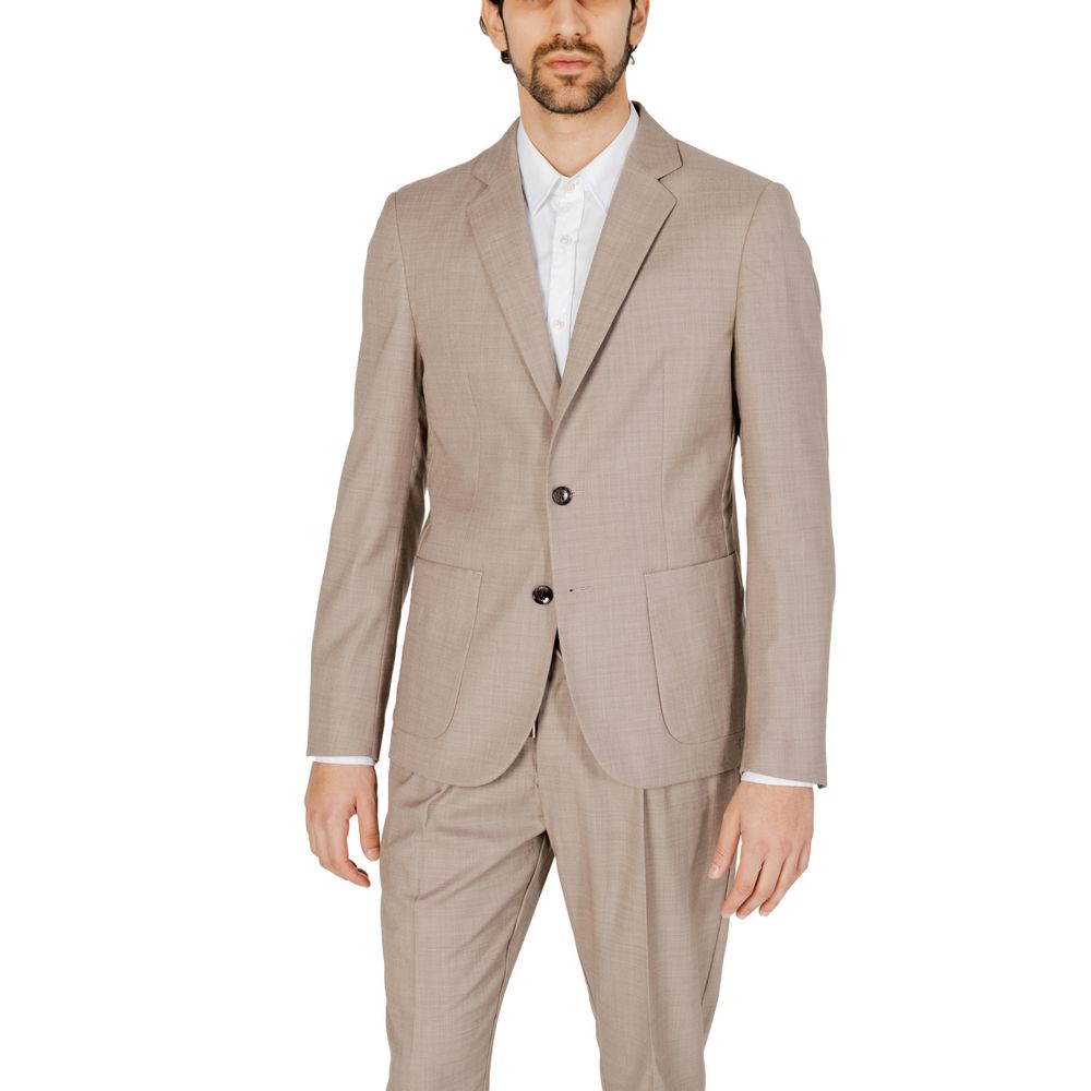 Antony Morato Beige Polyester Blazer $311.00 Antony Morato Luzworld
