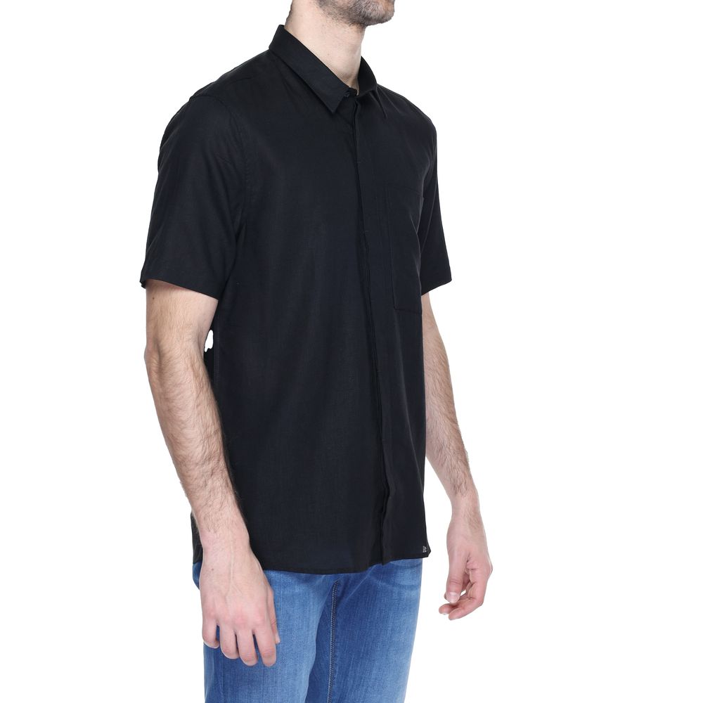 Antony Morato Black Linen Shortsleeve $166.00 Antony Morato Luzworld