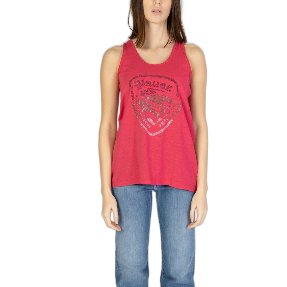 Blauer Pink Cotton Tank Top $166.00 Blauer Luzworld
