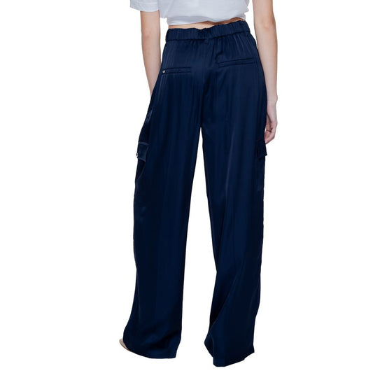 Street One Blue Viscose Pant $184.00 Street One Luzworld