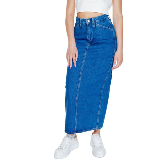 Calvin Klein Jeans Blue Cotton Skirt $251.00 Calvin Klein Jeans Luzworld
